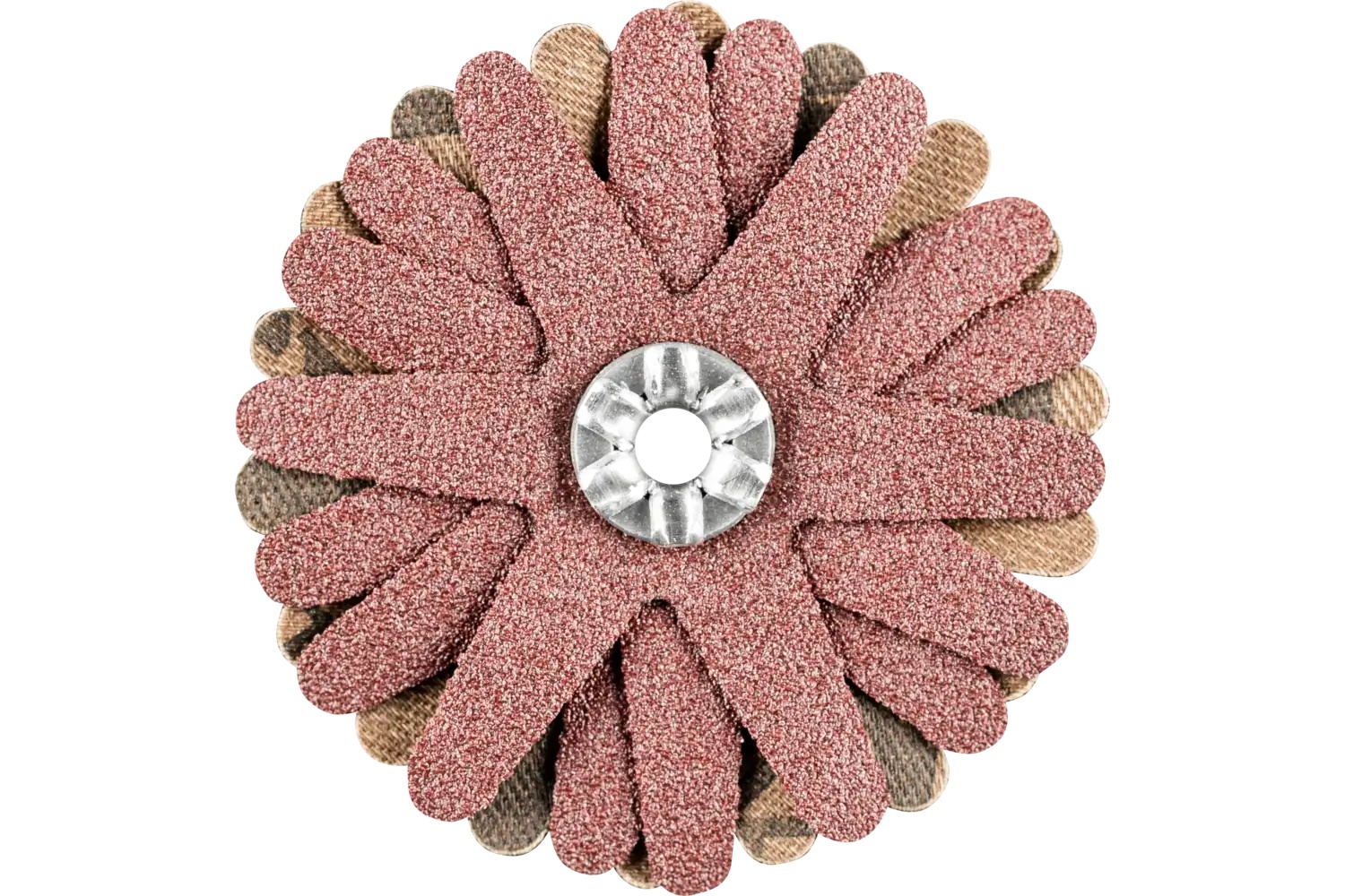 Picture of Pferd Polistar-Tube Abrasive Star, 2" dia, 6 Layers, 4mm Bore, 120 Grit, Aluminum oxide